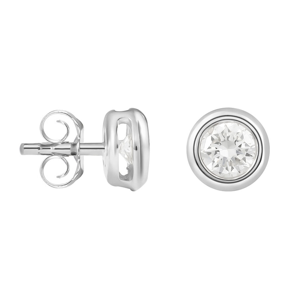 Orecchini Lobo Punto Luce Grace Oro Bianco Diamante