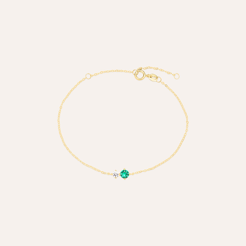 Bracciale Doppio Punto Luce Claire Oro Giallo Cubic Zirconia - Bracciali Amicizia Donna | Stroili