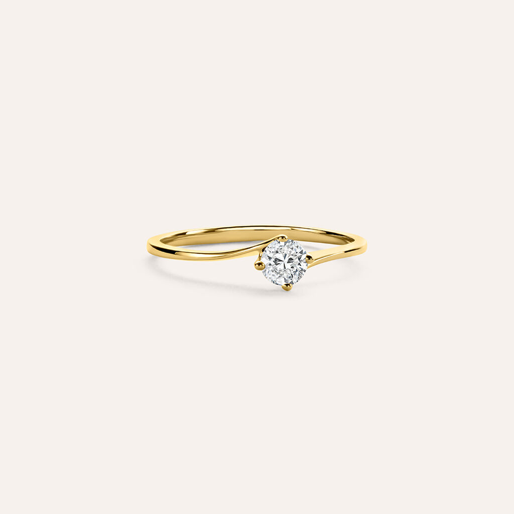 Anello Solitario Valentino Firmamenti Oro Giallo Diamante - Anelli con Pietre Donna | Stroili