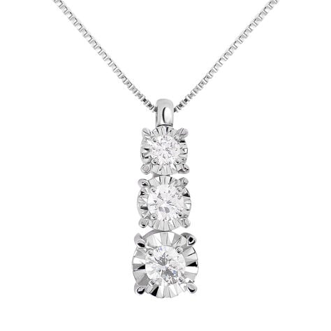 Collana Trilogy Diamotion Oro Bianco Diamante - Collane Donna | Stroili