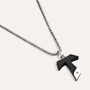 Collana Man Code Acciaio Bicolore Bianco / Nero Cubic Zirconia