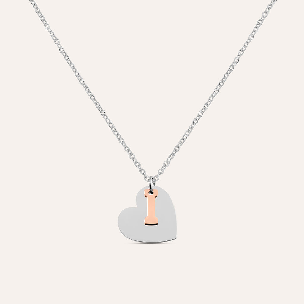 Collana Sunrise Acciaio Bicolore Bianco / Rosa