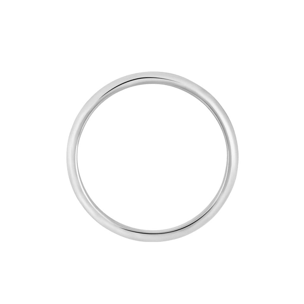 Fede Francesina 2.5 mm Oro Bianco - Anelli con Incisione Unisex | Stroili