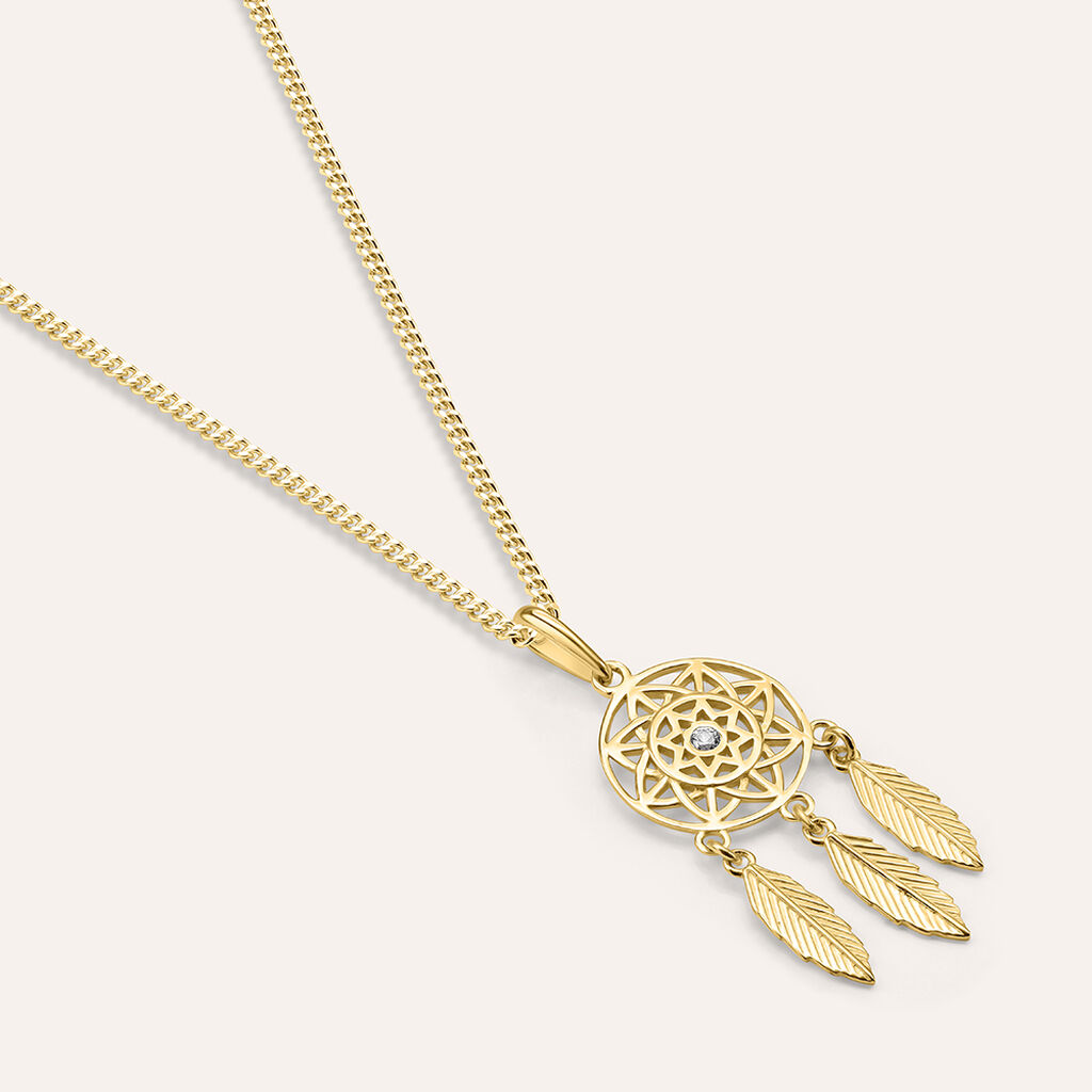 Pendente Po&egrave;me Oro Giallo Cubic Zirconia