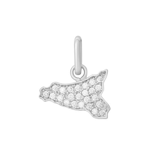 Pendente Saluti&Baci Sicilia Love Beats Argento Rodiato Cubic Zirconia - Ciondoli Donna | Stroili