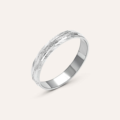 Fede Classica Diamantata 3 mm Oro Bianco - Anelli con Incisione Donna | Stroili