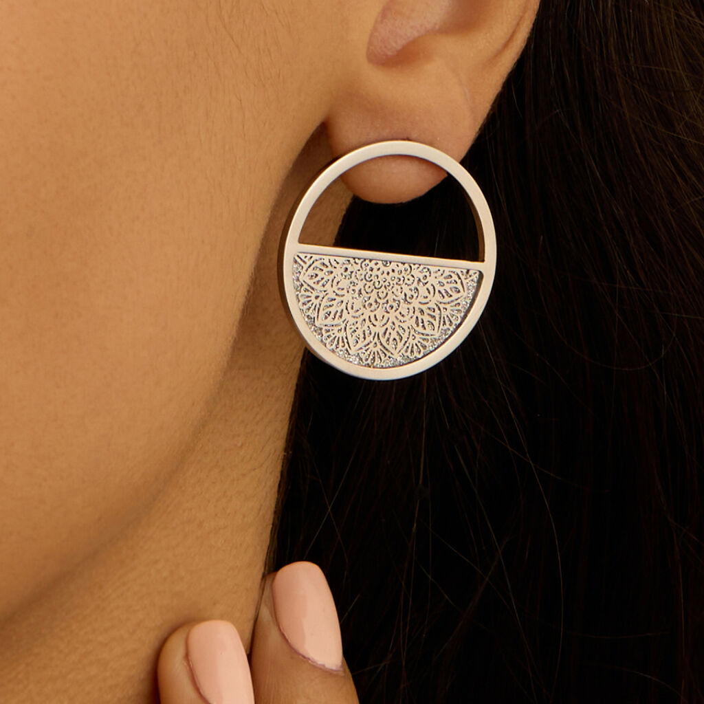 Orecchini Lobo Aura Acciaio