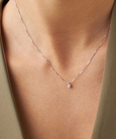 Collana Punto Luce Diamotion Oro Bianco Diamante