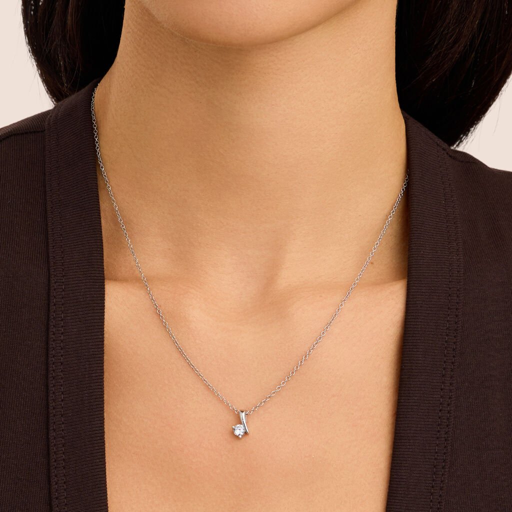 Collana Silver Elegance Argento Rodiato Cubic Zirconia