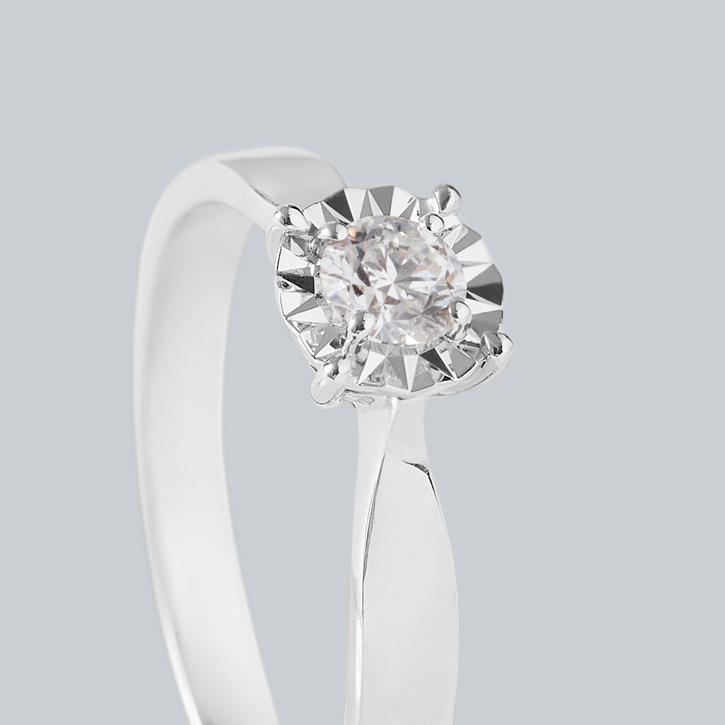 Anello Solitario Diamotion Oro Bianco Diamante - Anelli con Pietre Donna | Stroili