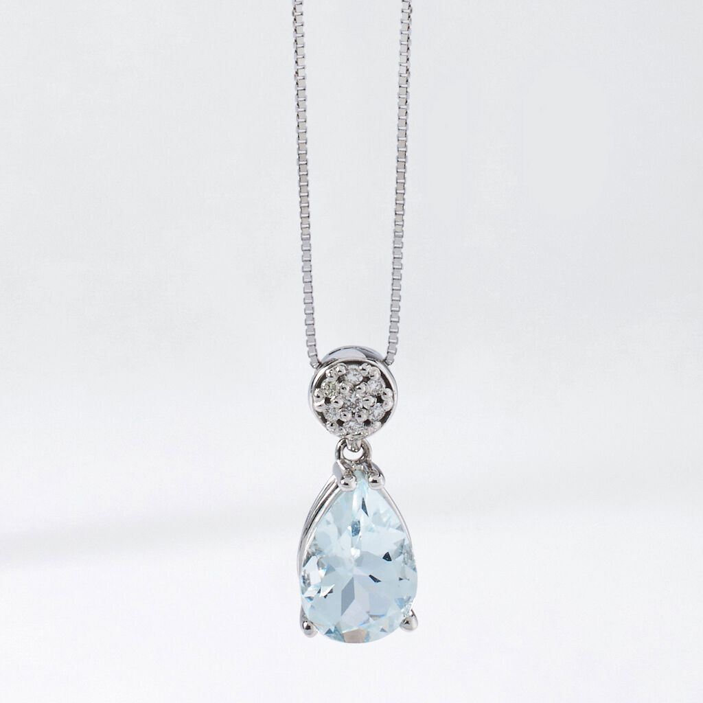 Collana Acquamarina Oro Bianco Acquamarina Diamante - Collane Donna | Stroili