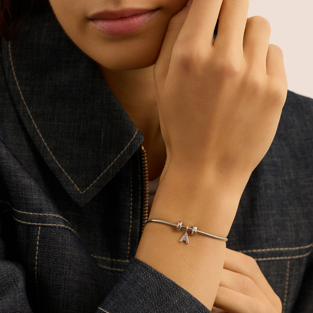 Pendente Love Beats Argento Rodiato Cubic Zirconia