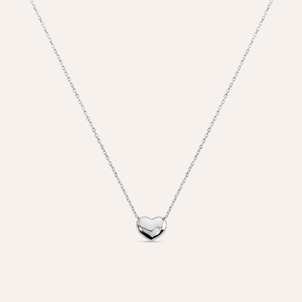 Collana Desideria Argento Nobile Rodiato Cubic Zirconia