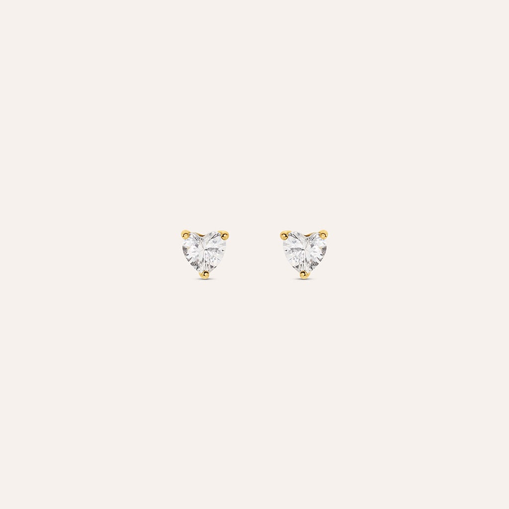 Orecchini Lobo Silver Glow Argento Dorato Cubic Zirconia