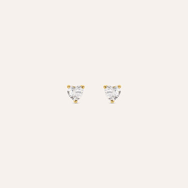 Orecchini Lobo Silver Glow Argento Dorato Cubic Zirconia