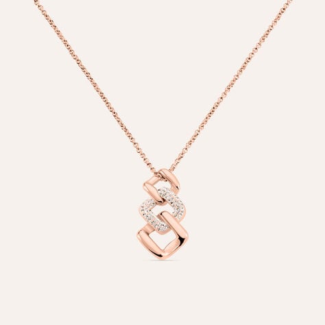 Collana Aura Acciaio Rosa Cristallo - Collane Donna | Stroili