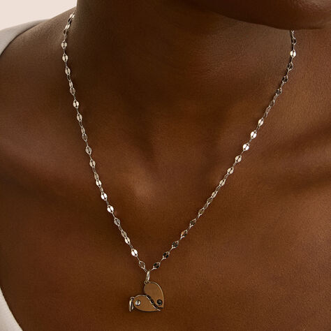 Pendente Silver Collection Argento Rodiato Cristallo - Ciondoli con Incisione Donna | Stroili