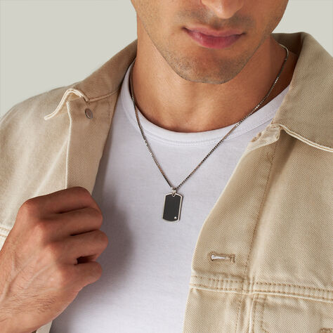 Collana Gentleman Argento Rodiato Cubic Zirconia - Collane Uomo | Stroili