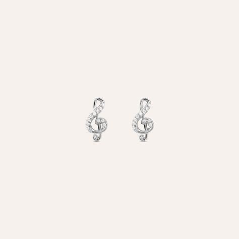 Orecchini Lobo Silver Moments Argento Rodiato Cubic Zirconia - Orecchini a Lobo Donna | Stroili