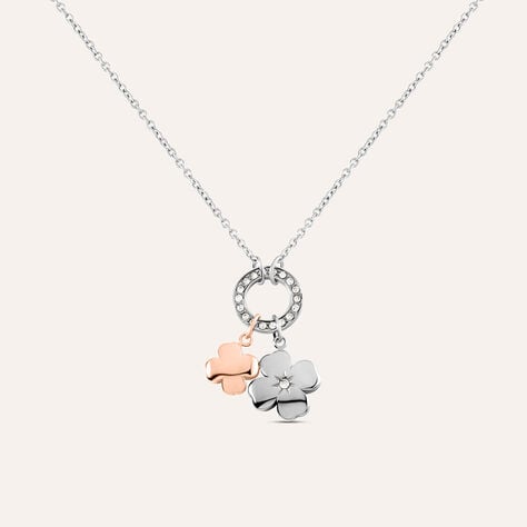 Collana Lady Chic Acciaio Bicolore Bianco / Rosa Cristallo - Collane Donna | Stroili