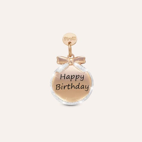 Charm in argento rosato e glitter - Charms Donna | Stroili