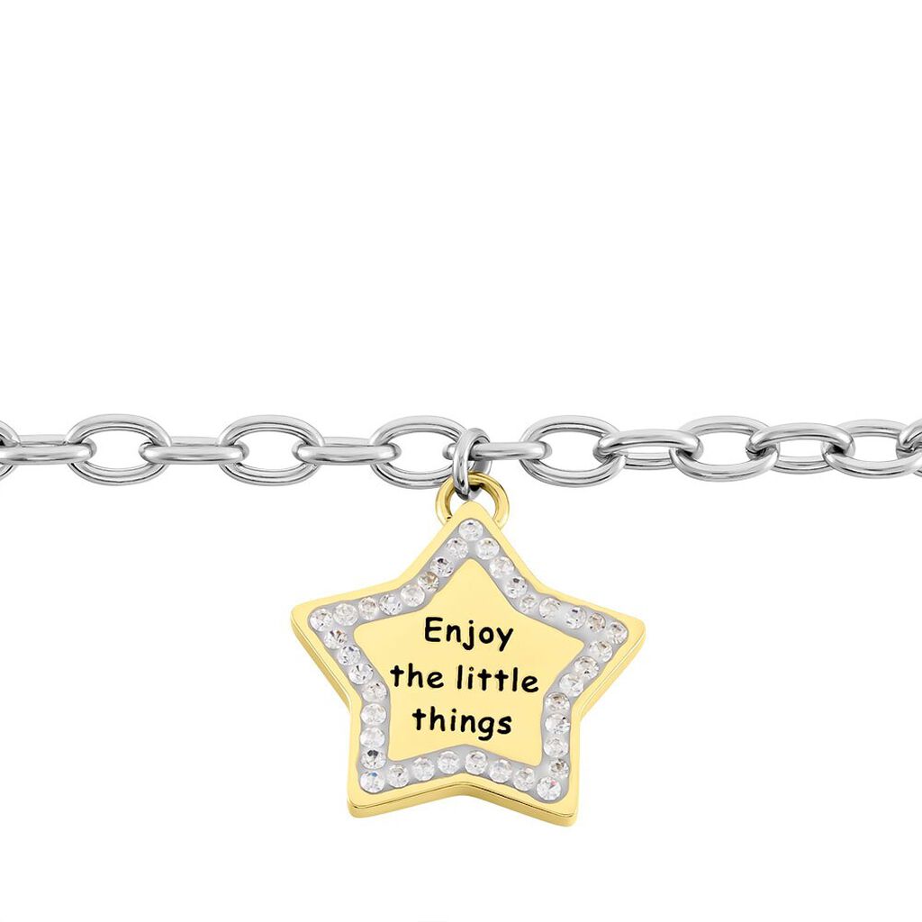 Bracciale Lady Message Acciaio Bicolore Philosophy e Cristalli - Bracciali Donna | Stroili
