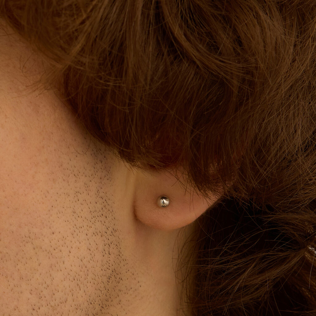 Mono Orecchino Lobo L'homme Or Oro Bianco