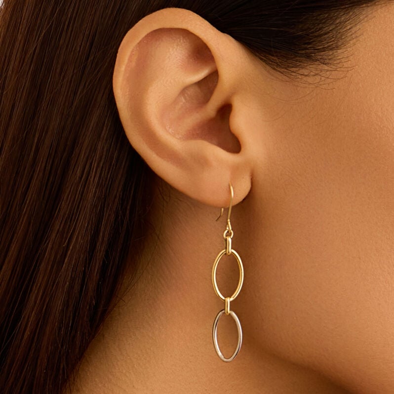 Orecchini Pendenti Beverly Oro Bicolore - Orecchini Pendenti Donna | Stroili