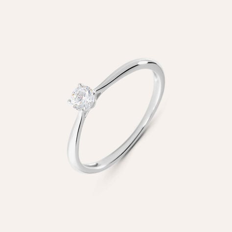 Anello Solitario Firmamenti Oro Bianco Diamante - Anelli con Pietre Donna | Stroili