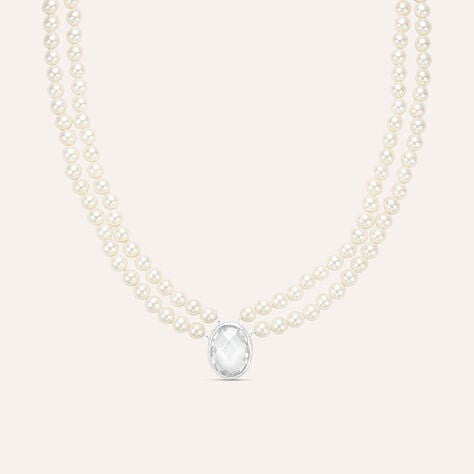 Collana Silver Pearls Argento Rodiato Perla sintentica Cubic Zirconia - Collane Donna | Stroili
