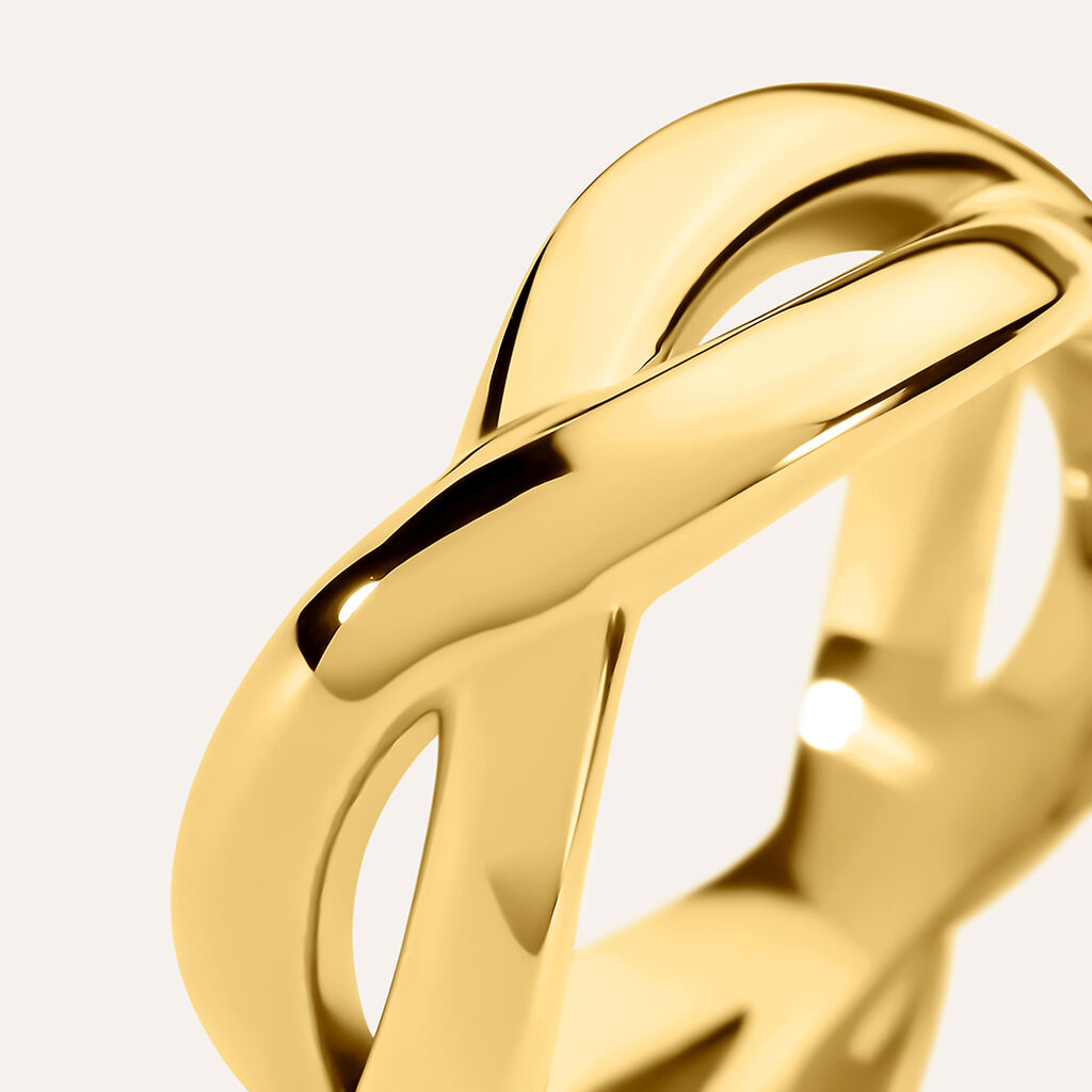 Anello Fascia Radiance Acciaio Dorato