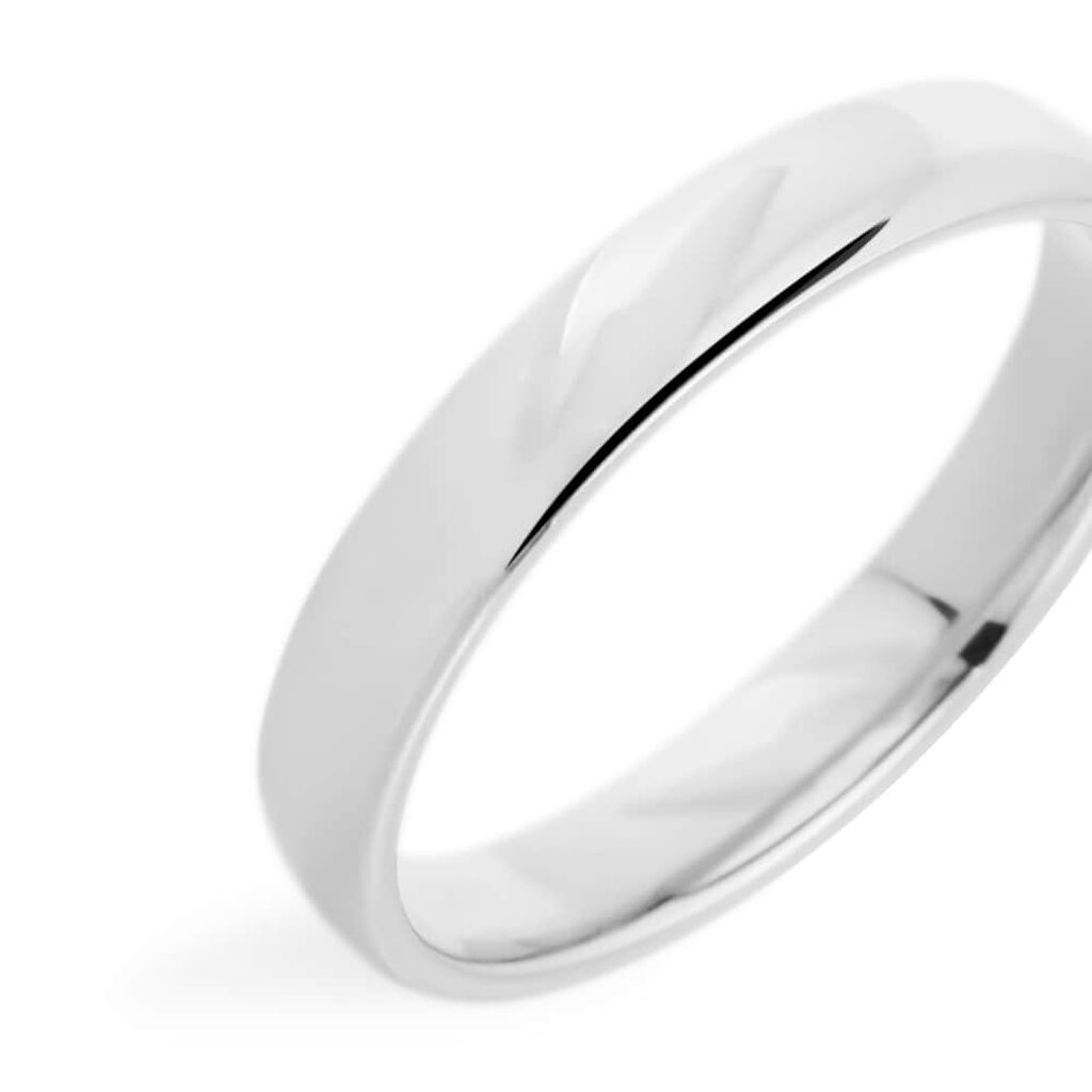 Fede Comoda 4 mm Oro Bianco - Anelli con Incisione Uomo | Stroili