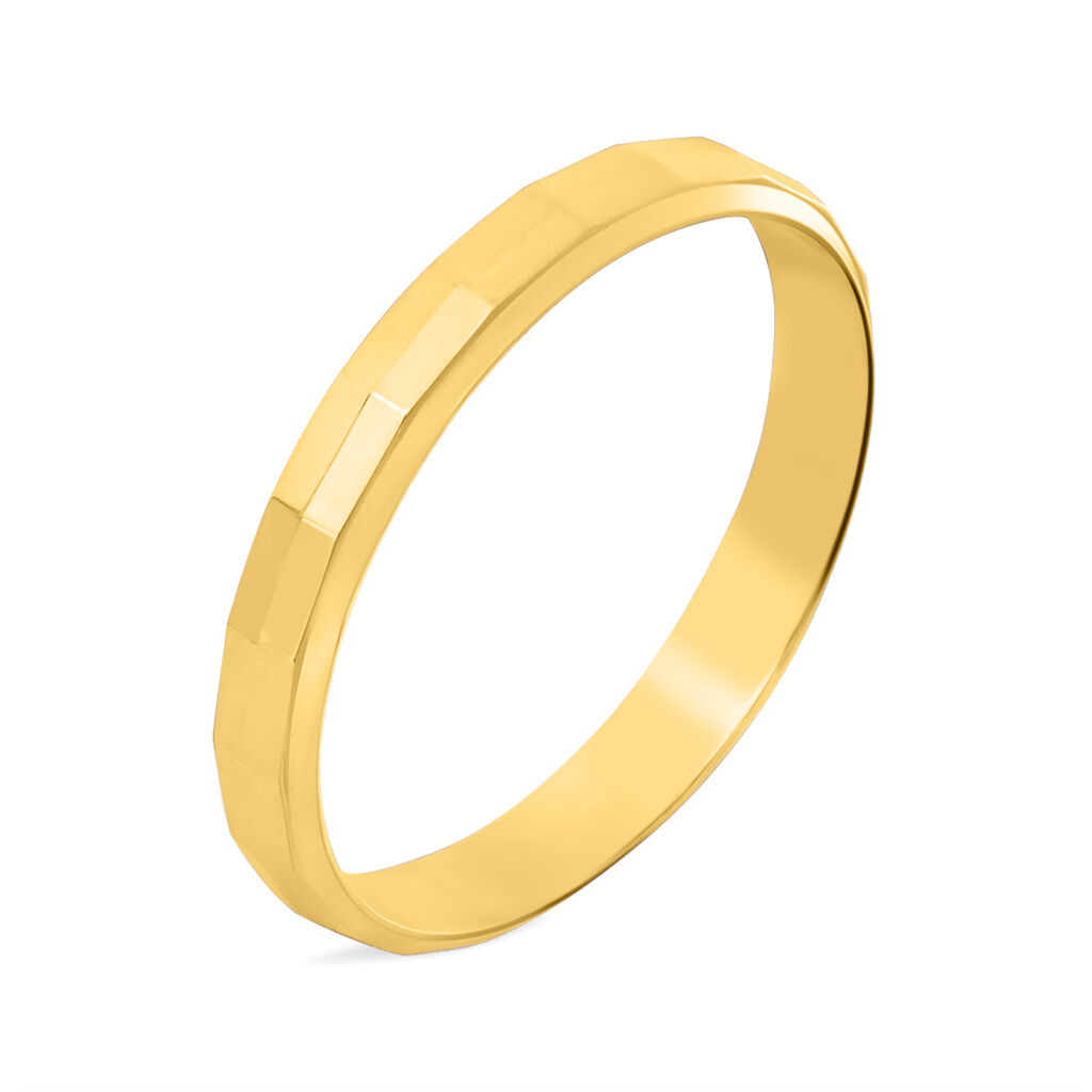 Fede Classica Diamantata 3 mm Oro Giallo