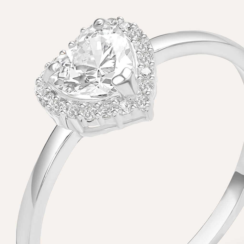 Anello Solitario Claire Oro Bianco Cubic Zirconia - Anelli con Pietre Donna | Stroili