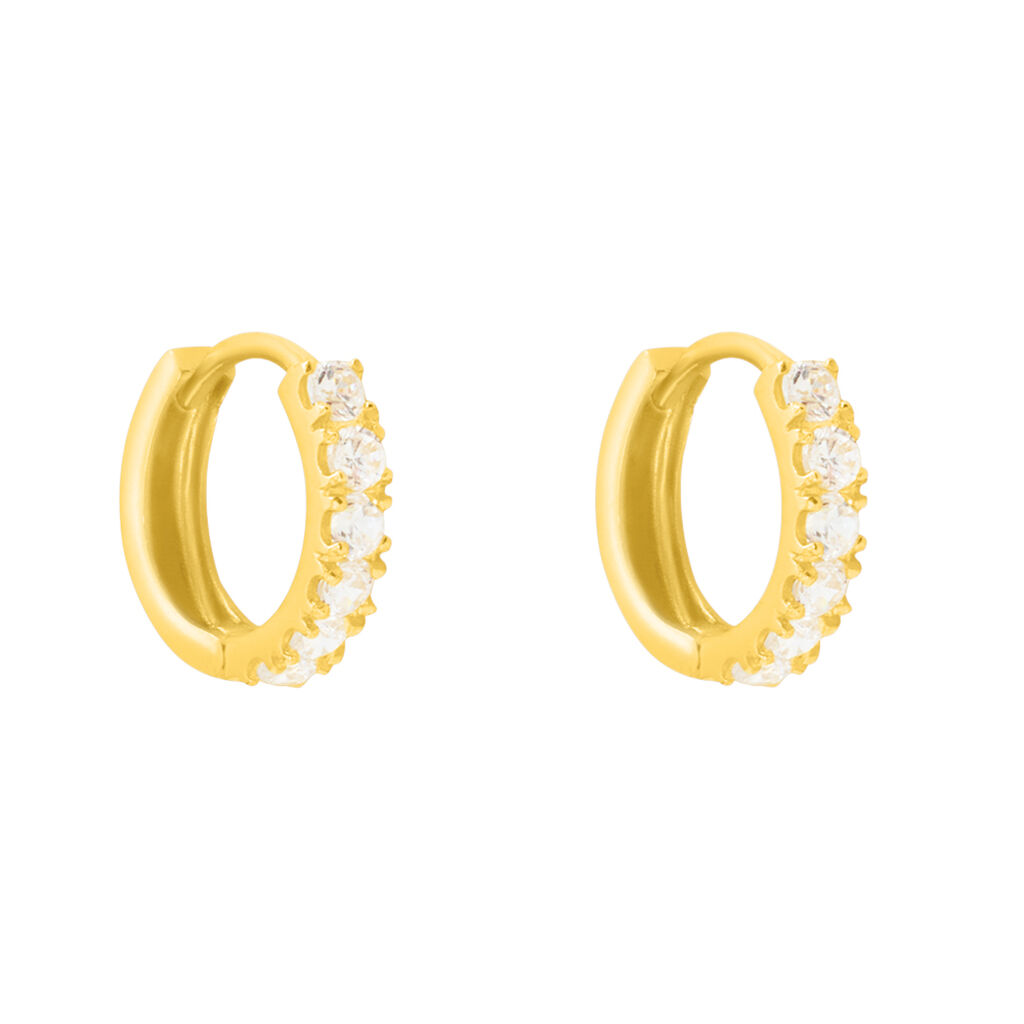Orecchini A Cerchio Toujours Oro Giallo Cubic Zirconia - Orecchini a Cerchio Donna | Stroili