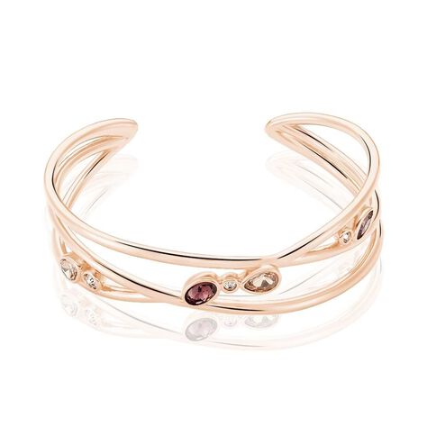 Bangle in metallo rosato e pietre colore rosa - Bracciali Donna | Stroili
