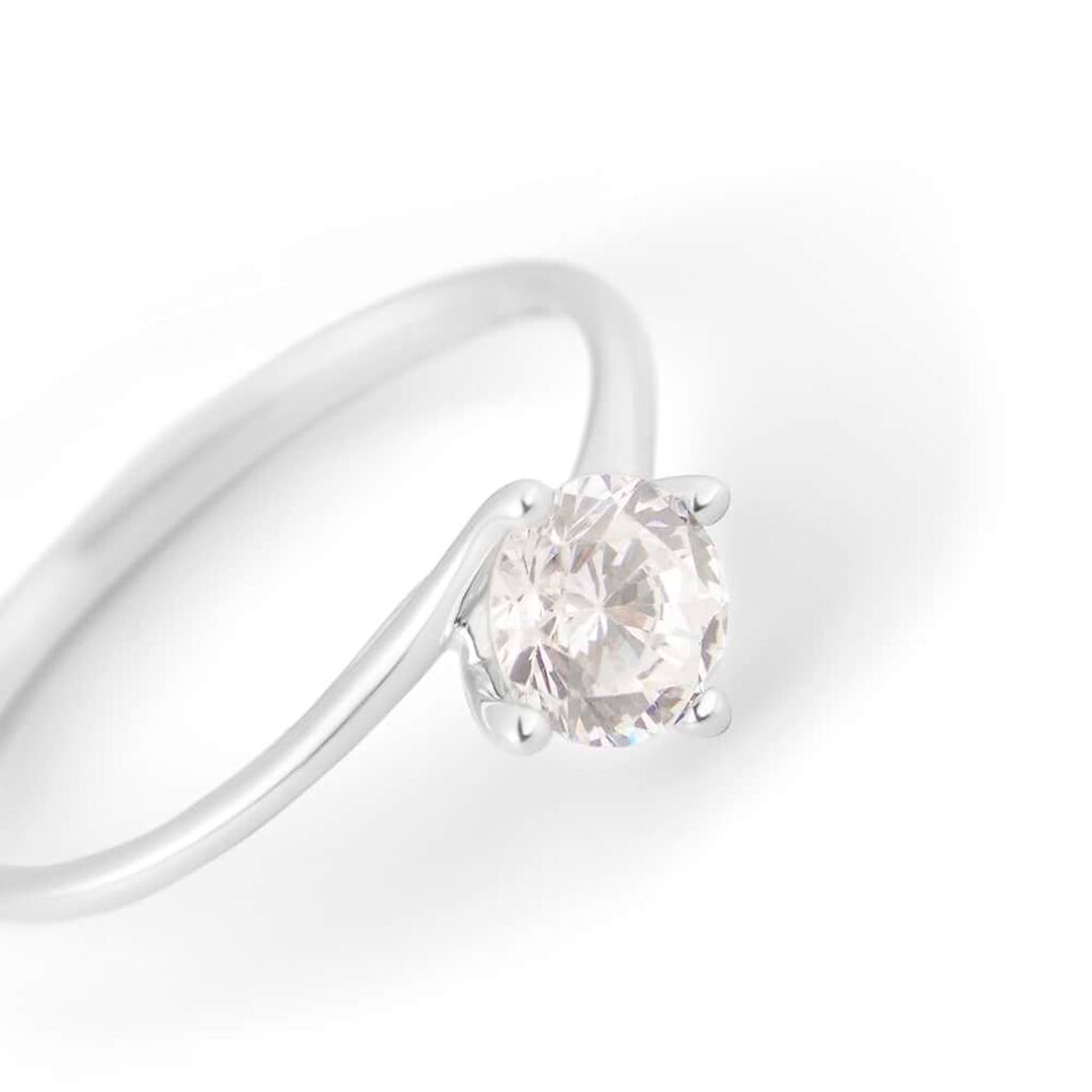 Anello Solitario Valentino Firmamenti Oro Bianco E Diamante - Anelli con Pietre Donna | Stroili