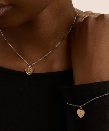 Collana Silver Collection Argento Bicolore Bianco / Rosa