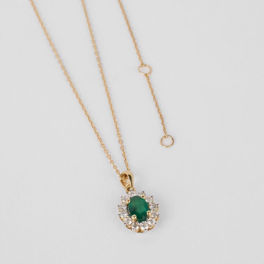 Collana Charlotte Oro Giallo Smeraldo Diamante - Collane Donna | Stroili