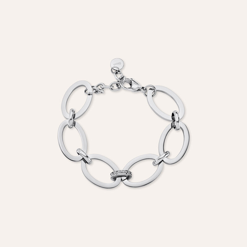 Bracciale Catena Moonlight Acciaio Cristallo - Bracciali Donna | Stroili