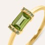 Anello Solitario Am&eacute;lie Oro Giallo Peridoto