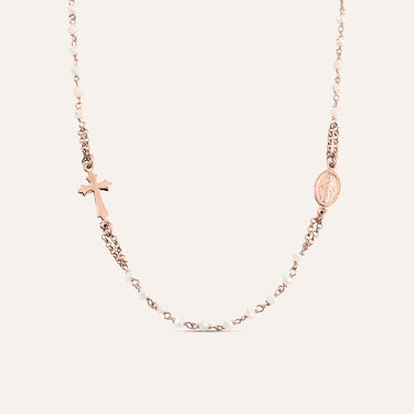 Collana Rosario Silver Soul Argento Rosa Cristallo