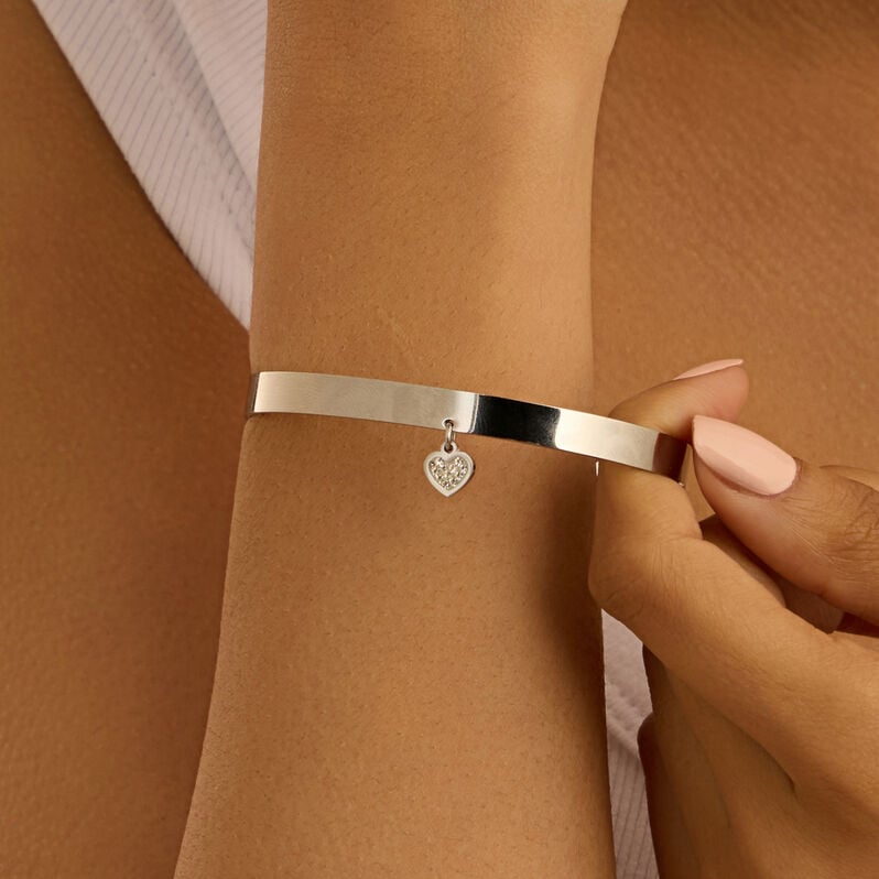 Bangle Sunrise Acciaio Cristallo - Bracciali Rigidi Donna | Stroili
