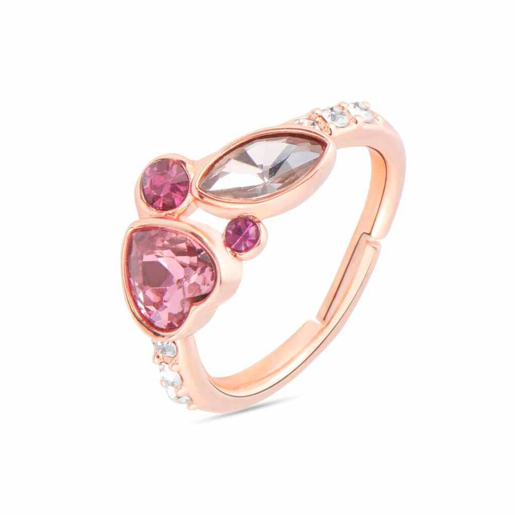 Anello Fantasia Violet Ottone Rosa Cristallo - Anelli con Pietre Donna | Stroili