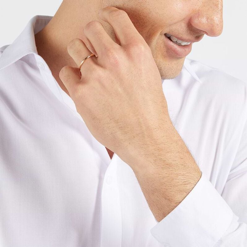 Fede Francesina 2.5 mm Oro Rosa - Anelli con Incisione Unisex | Stroili