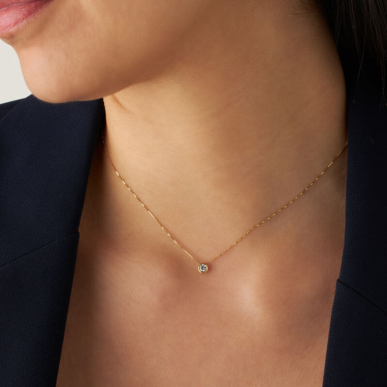 Collana Punto Luce Claire Oro Giallo Cubic Zirconia - Collane Punto Luce Donna | Stroili