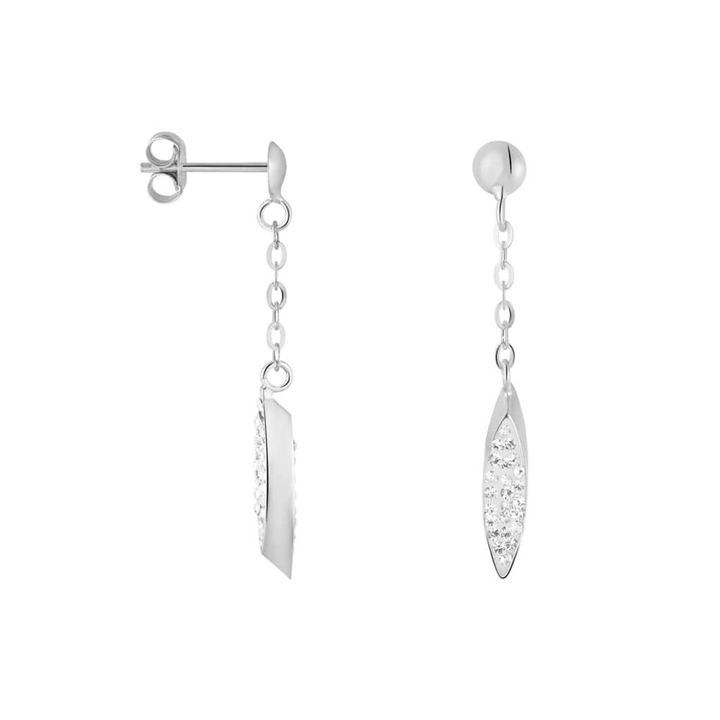 Orecchini Pendenti Crystal Gold Oro Bianco Cristallo - Orecchini Pendenti Donna | Stroili