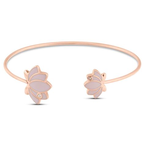 Bangle Lady Sweet Acciaio Rosa Cristallo - Bracciali Rigidi Donna | Stroili