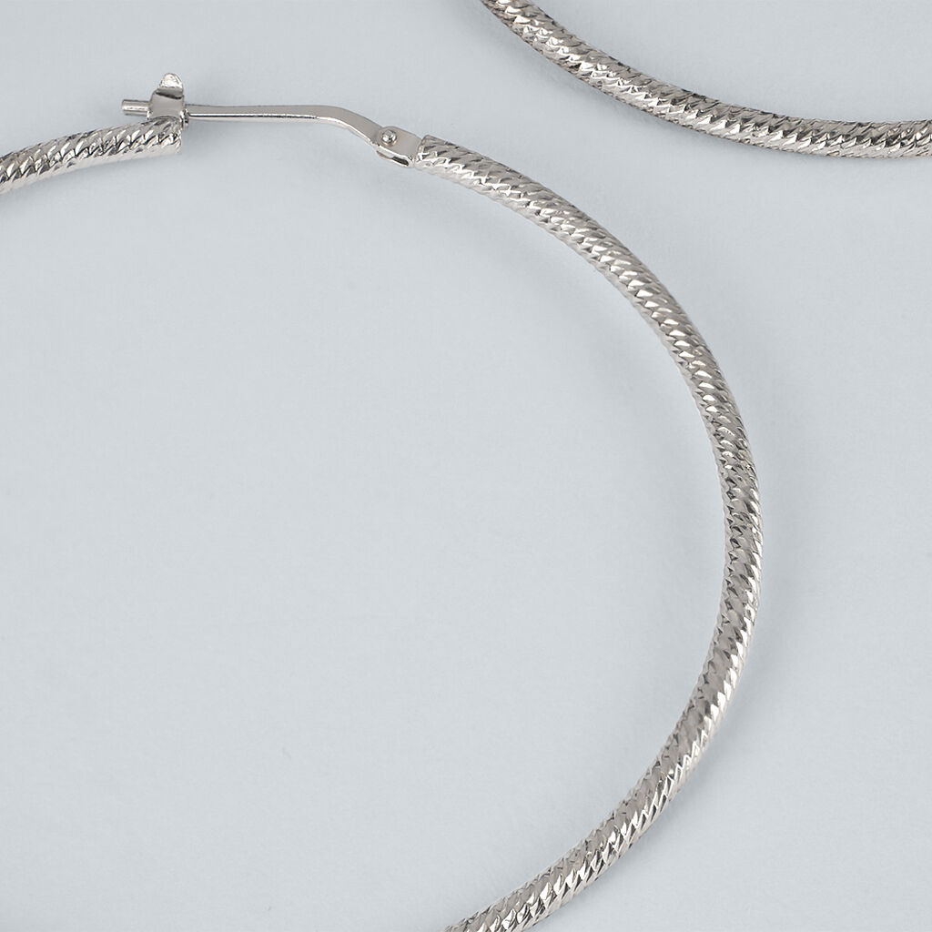 Orecchini A Cerchio Silver Collection Argento Rodiato