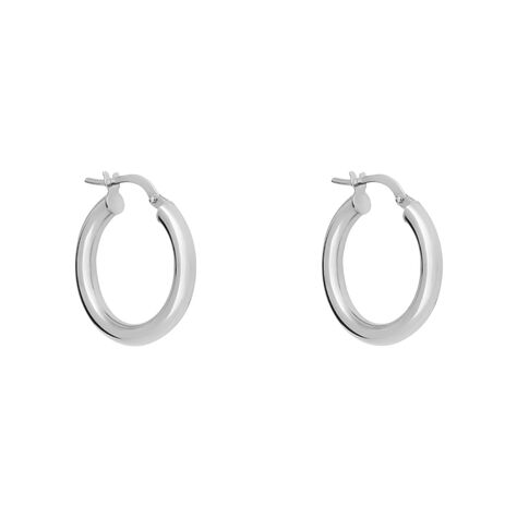 Orecchini A Cerchio Toujours Oro Bianco - Orecchini a Cerchio Donna | Stroili